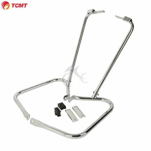 TCMT XF2906317-E Chrome Saddlebag Bracket Set For Harley Davidson Touring Models 1997-2008