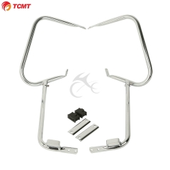 TCMT XF2906317-E Chrome Saddlebag Bracket Set For Harley Davidson Touring Models 1997-2008