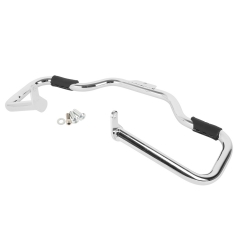 TCMT XF2906328-E Chrome Mustache Engine Guard With Rubber Pegs Fit For Harley FL SOFTAIL 00-17