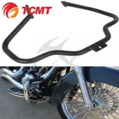 TCMT XF2906328-B Black Mustache Engine Guard With Rubber Pegs Fit For Harley FL SOFTAIL 00-17