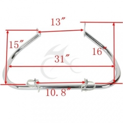 TCMT XF2906323-E Front Chrome Engine Guard Highway Crash Bar Protector Metal For Honda VTX 1800 R