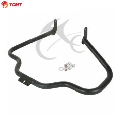 TCMT XF2906328-B Black Mustache Engine Guard With Rubber Pegs Fit For Harley FL SOFTAIL 00-17