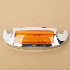 Motorcycle Chrome Front LED Fender Tip Amber Light FIT For Harley Road Glide 2016