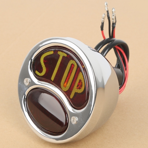 3-3/4" STOP Brake Taillight fit For Harley Road King Street Glide Cruiser Cafe Racer
