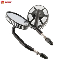 TCMT Billet CNC Rearview Mirrors 8mm Bolt For Harley Honda Kawasaki Suzuki Motorcycle XF2906G34