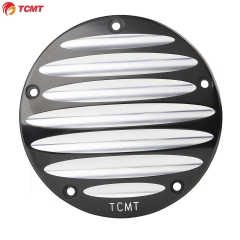 TCMT Black Derby Cover For Harley Twin Cam 1999-2016 Dyna Street Bob Super Glide XF2906G32