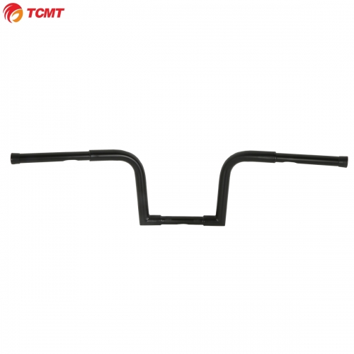 TCMT XF161008-B-10 Black 1-1/4" Fat 10" Rise Ape Hanger Bar Handlebar For Harley FLST FXST Custom