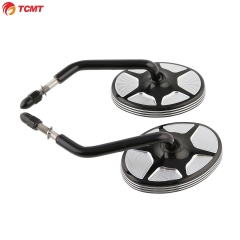 TCMT Billet CNC Rearview Mirrors 8mm Bolt For Harley Honda Kawasaki Suzuki Motorcycle XF2906G34