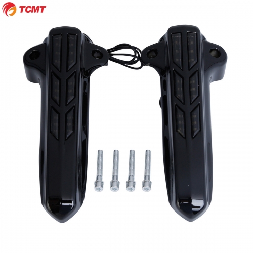 TCMT XF2906C186-BK Front Lower Fork Leg Covers FIt for Harley FLHR FLHTCU FLHX 14-18