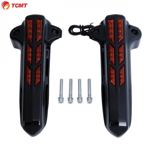 TCMT XF2906C186-BR Front Lower Fork Leg Covers FIt for Harley FLHR FLHTCU FLHX 14-18