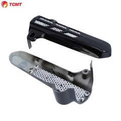 TCMT XF2906C186-B Chrome/Black Front Lower Fork Leg Covers FIt for Harley FLHR FLHTCU FLHX 14-18