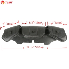 TCMT XF2906C15 Windshield Bag 3 Pouch Three Pocket Fairing Bag For Harley Touring FLHX 96-13