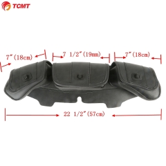 TCMT XF2906C15 Windshield Bag 3 Pouch Three Pocket Fairing Bag For Harley Touring FLHX 96-13