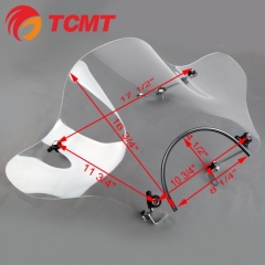 TCMT XF110601 Windscreen Windshield w/Hardware for Motorcycle Yamaha Cruiser VTR XV V-STAR New