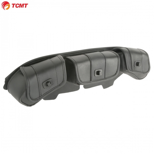 TCMT XF2906C15 Windshield Bag 3 Pouch Three Pocket Fairing Bag For Harley Touring FLHX 96-13