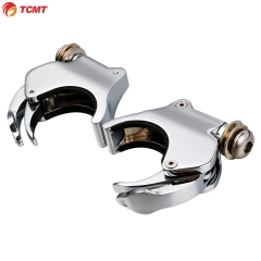 TCMT XF290642-01-E 49mm Detachable Windshield Clamps Fit For Harley Dyna Fat Street Bob Super Glide