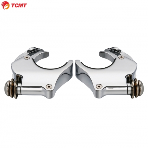 TCMT XF290642-01-E 49mm Detachable Windshield Clamps Fit For Harley Dyna Fat Street Bob Super Glide
