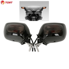 TCMT  Mirror For Honda Goldwing GL1800 Black Pair Rear View Mirror Turn Signals For Honda Goldwing GL1800 F6B 13-17