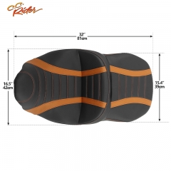 CC Rider XF2906SC52-02-OG Passenger Rider Seat Fit For Harley Tri Glide Electra Glide 2009-2020