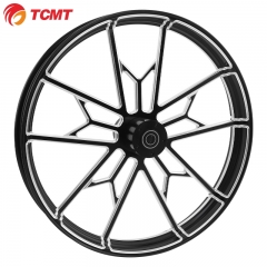 TCMT XF2906C270-A-26+C218 Black 26'' X 3.5'' Front Wheel Rim Hub For Harley Touring Dual Disc 2008-2020