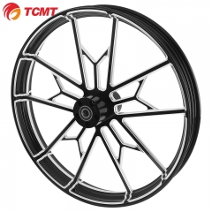 TCMT XF2906C270-A-26+C218 Black 26'' X 3.5'' Front Wheel Rim Hub For Harley Touring Dual Disc 2008-2020