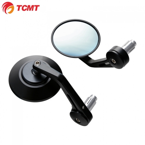 TCMT 7/8" 22mm Handle Bar End Rearview Mirrors Fit For Kawasaki Honda Suzuki bikes