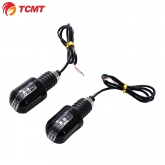 TCMT Handlebar Grip Bar End LED Light Indicator Fit For Harley Chopper Roller