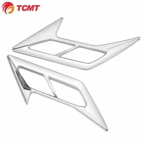 TCMT XF29012038-E Chrome ABS Front Fender Trims Side Accent Fit For Honda Goldwing GL1800 2018-20