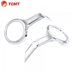 TCMT XF29012035-E Chrome Fog Light Trim Rings Case Cover Fit For Honda Goldwing GL1800 2018-2020