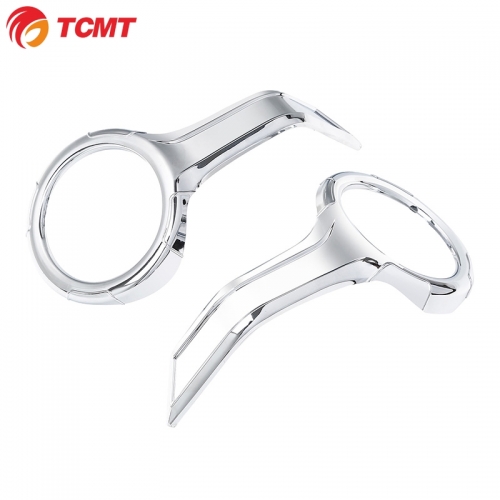 TCMT XF29012035-E Chrome Fog Light Trim Rings Case Cover Fit For Honda Goldwing GL1800 2018-2020