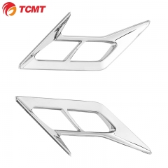 TCMT XF29012038-E Chrome ABS Front Fender Trims Side Accent Fit For Honda Goldwing GL1800 2018-20