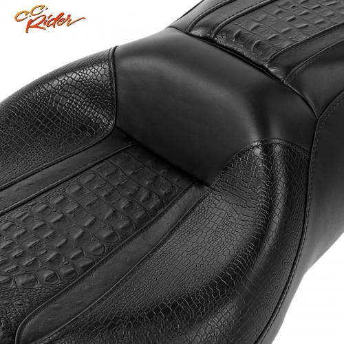 CC Rider S03-04-BK Driver Passenger Seat For Harley Touring Road King Road Glide 2009-2020