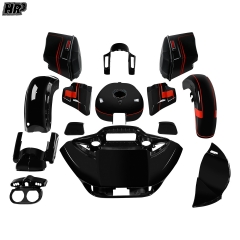 HR3 body kit/Fairing For Harley CVO Road Glide 2018 Orange Lava/Black Earth