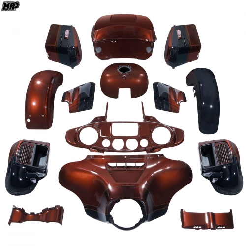 HR3 body kit Fairing For Harley CVO Limited 2019 Auburn Sunglo & Black Hole With Rich Bourbon