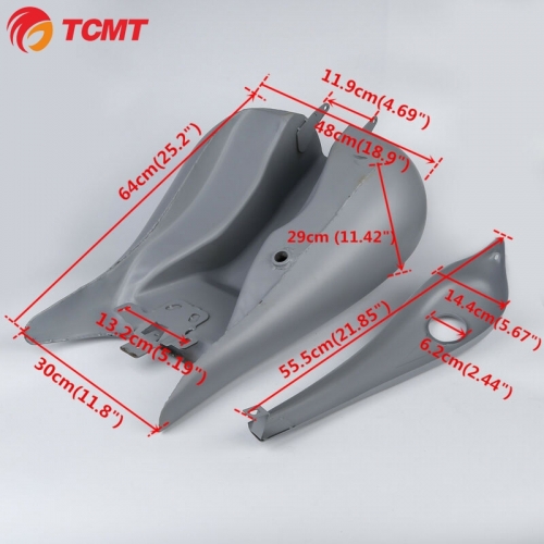 6.6 Gallon Stretch Gas Fuel Tank For Harley Touring Street Glide 2008-2018 2009
