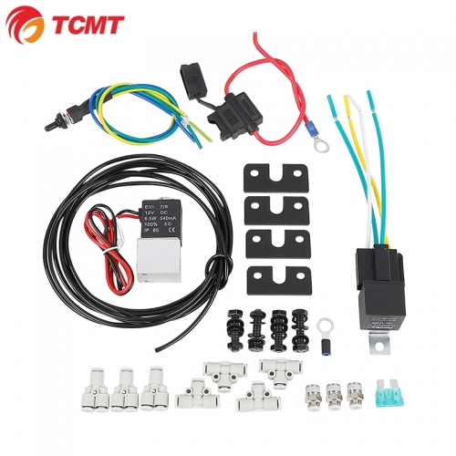 TCMT 12V Rear Air Ride Suspension Air Tank For Harley Touring Street Glide 1994-2020