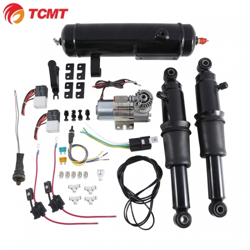 TCMT 12V Rear Air Ride Suspension Air Tank For Harley Touring Street Glide 1994-2020