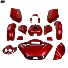 HR3 Body kit Fairing Bodywork Fit For Harley Touring Road Glide 2015-2021 Wicked Red Denim