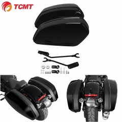 XF111590-GB Black Hard Saddlebags Saddle Bags Fit For Harley Softail Low Rider ST 2022-2024