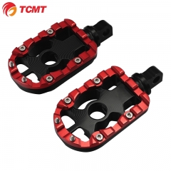 XF2103164-R Black Red 10mm Passenger Foot Pegs Fit For Harley Touring Road King Street Glide