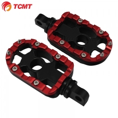 XF2103164-R Black Red 10mm Passenger Foot Pegs Fit For Harley Touring Road King Street Glide
