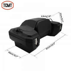 XX-9905 Universal 82L ATV Part Rear Rack Back Seat Storage Pack Luggage Trunk &Backrest