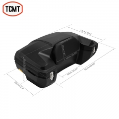 XX-9906 ATV Rear Passenger Backrest Pad Cargo Storage Helmet Trunk Box Luggage Lounger